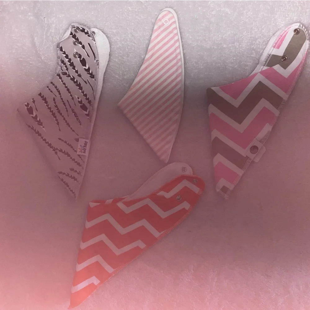 Four bandana style bibs